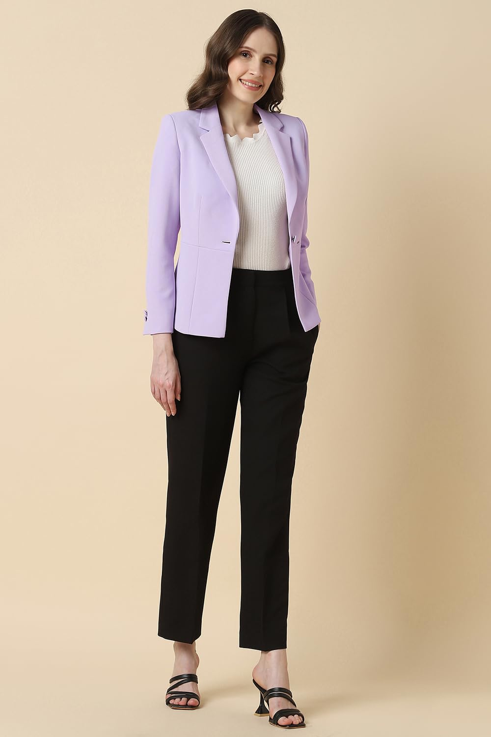 Allen Solly Women's Blazer (AHBZWRGH300471_Lilac