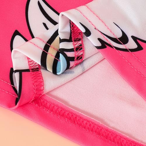 Hopscotch Girls Short Sleeves Pink 2-Pc Unicorn T-shirt & Skirt (3-4 Years)
