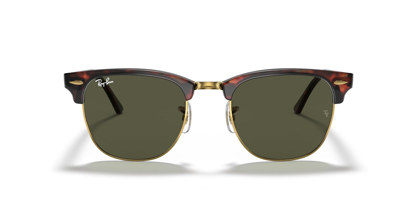 Ray-Ban Unisex UV Protected Green Lens Club master Sunglasses - 0RB3016W036651