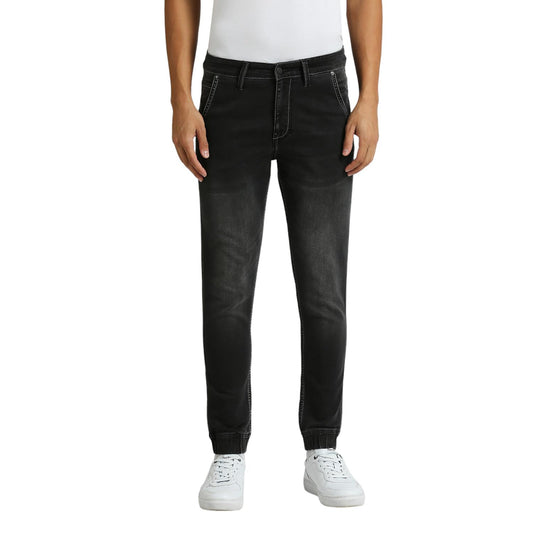 Pepe Jeans Men's Mid Rise Joggers Fit Jeans Black