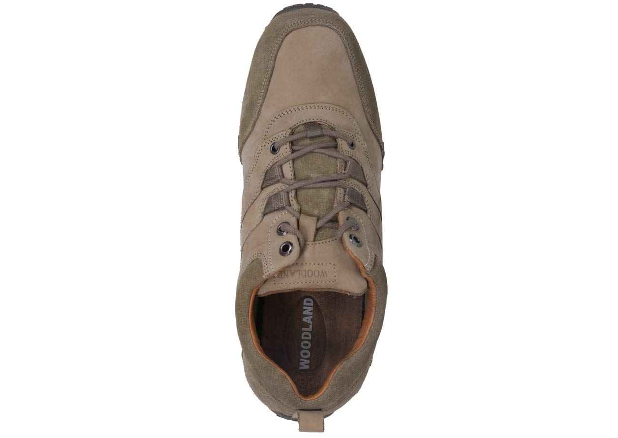 Woodland Men's Khaki Leather Sneaker-8 UK (42 EU) (9 US) (OGC 2706117)