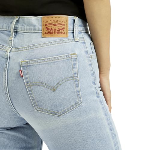 Levi's Women's Mid Rise 724 Slim Straight Fit Light-Blue Jeans