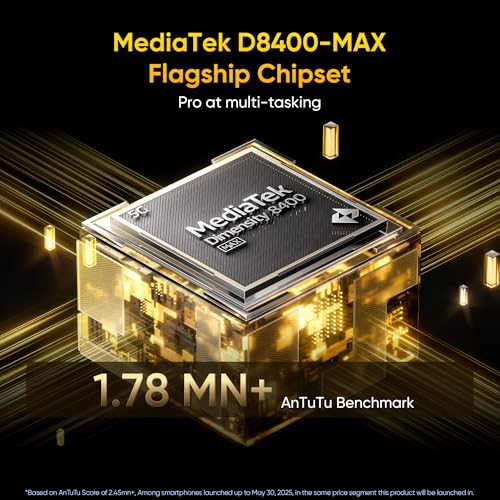 realme GT 7T (Racing Yellow,8GB+256GB) | MediaTek D8400 MAX | Strongest Battery Combo 7000mAh + 120W | AI 4K 60FPS Travel Camera | 360° Cooling IceSense Design with Graphene | 6000 nits Display