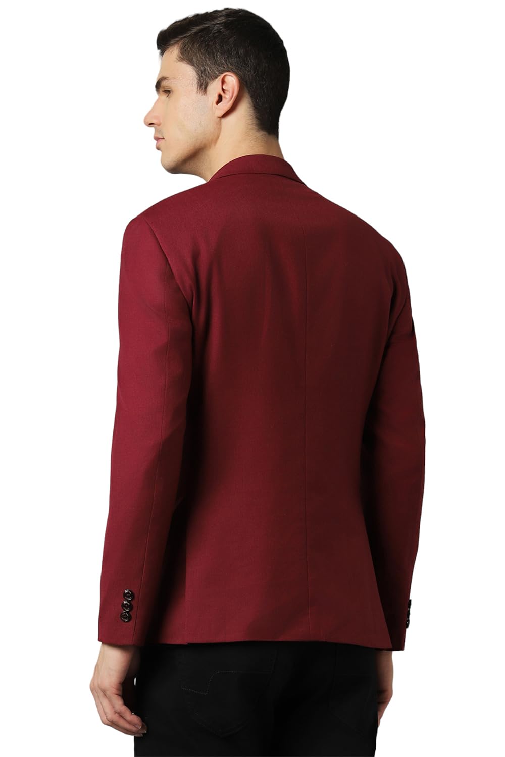 Allen Solly Men's Regular Single Breasted Blazer (ASBZMSLFW20228_Maroon