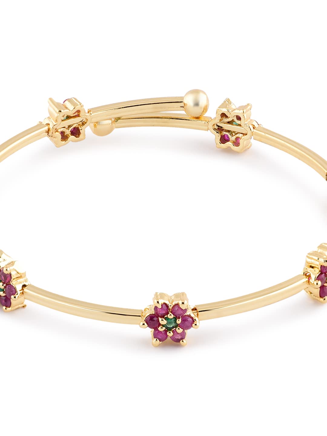 ZAVERI PEARLS Gold look Designer Adjustable Bracelet- ZPFK6274