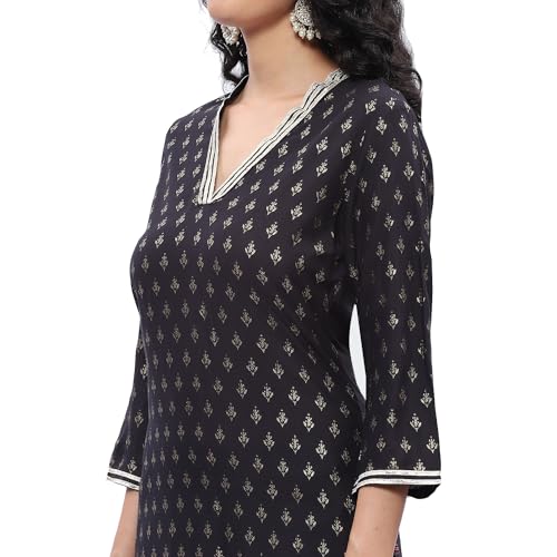BIBA WOMEN PRINTED FITTED SALWAR KURTA DUPATTA(SKDASSORTED6651E_YELLOW_36)