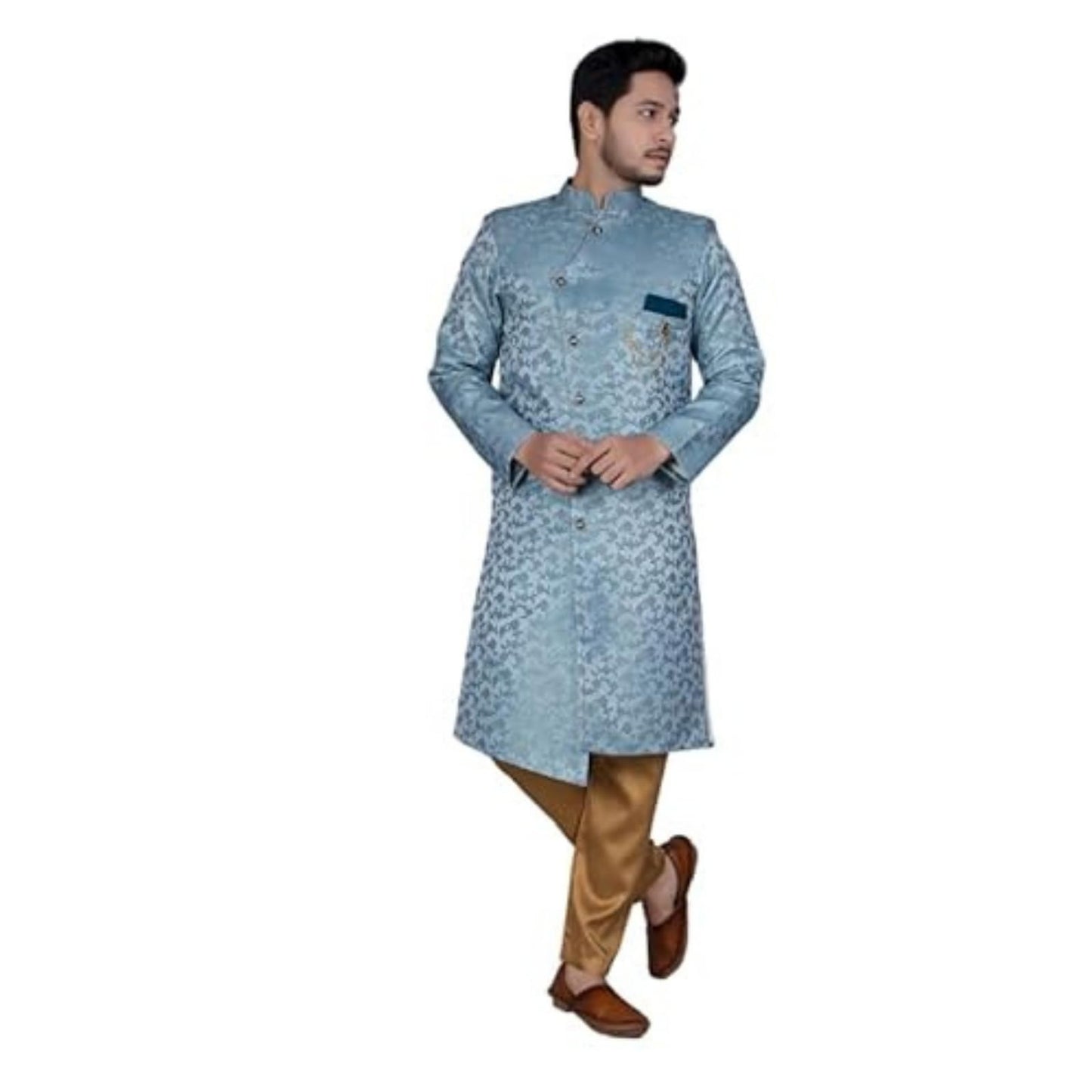 XEPON Mens Ethnic Wear SKY Traditional Indo Western Set (Size, S Size)