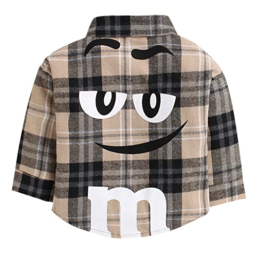 Hopscotch Cotton Boys Khakiplaid Printed Shirtpant Set In Beige Color For Ages 18-24 Months