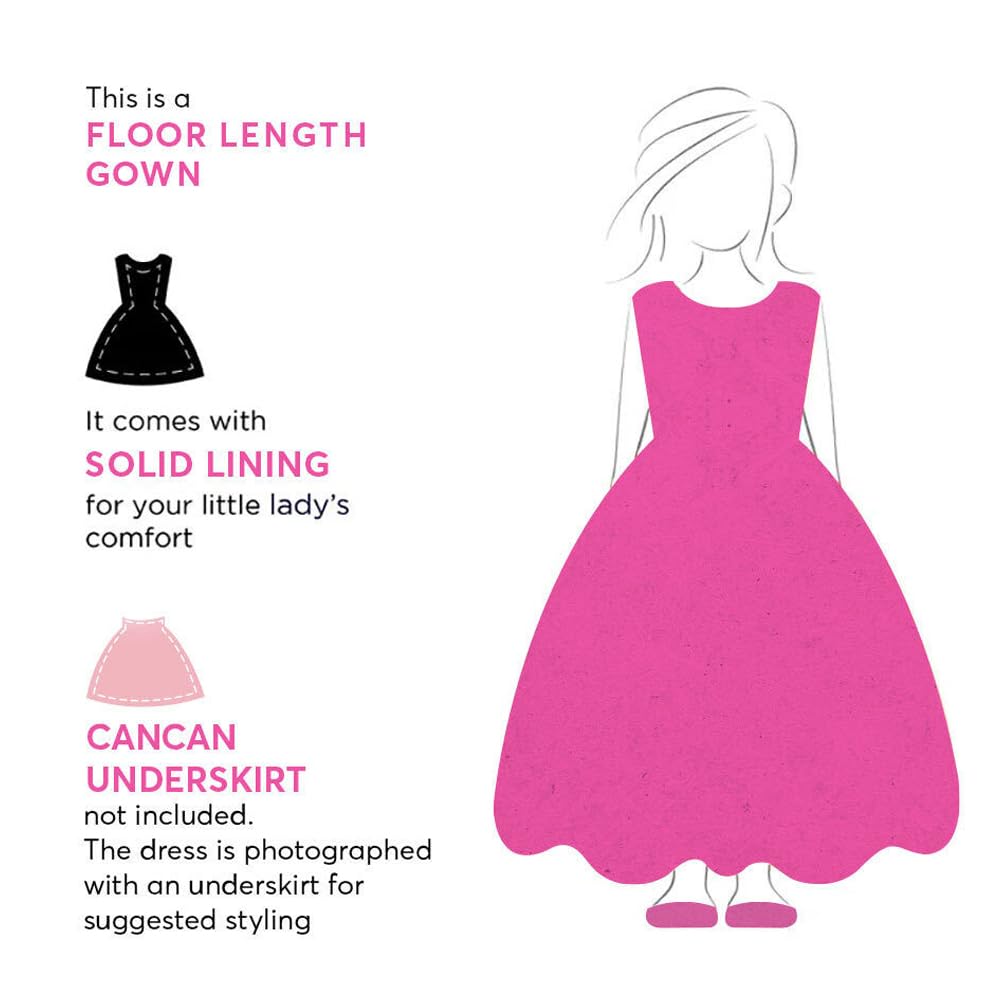 Hopscotch Girls Half-Sleeve Solid A-Line Maxi Gown In Pink Color for Ages 6-7 Years