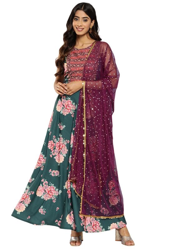 Ahalyaa Printed Sequinned Ready to Wear Lehenga & Blouse With Dupatta