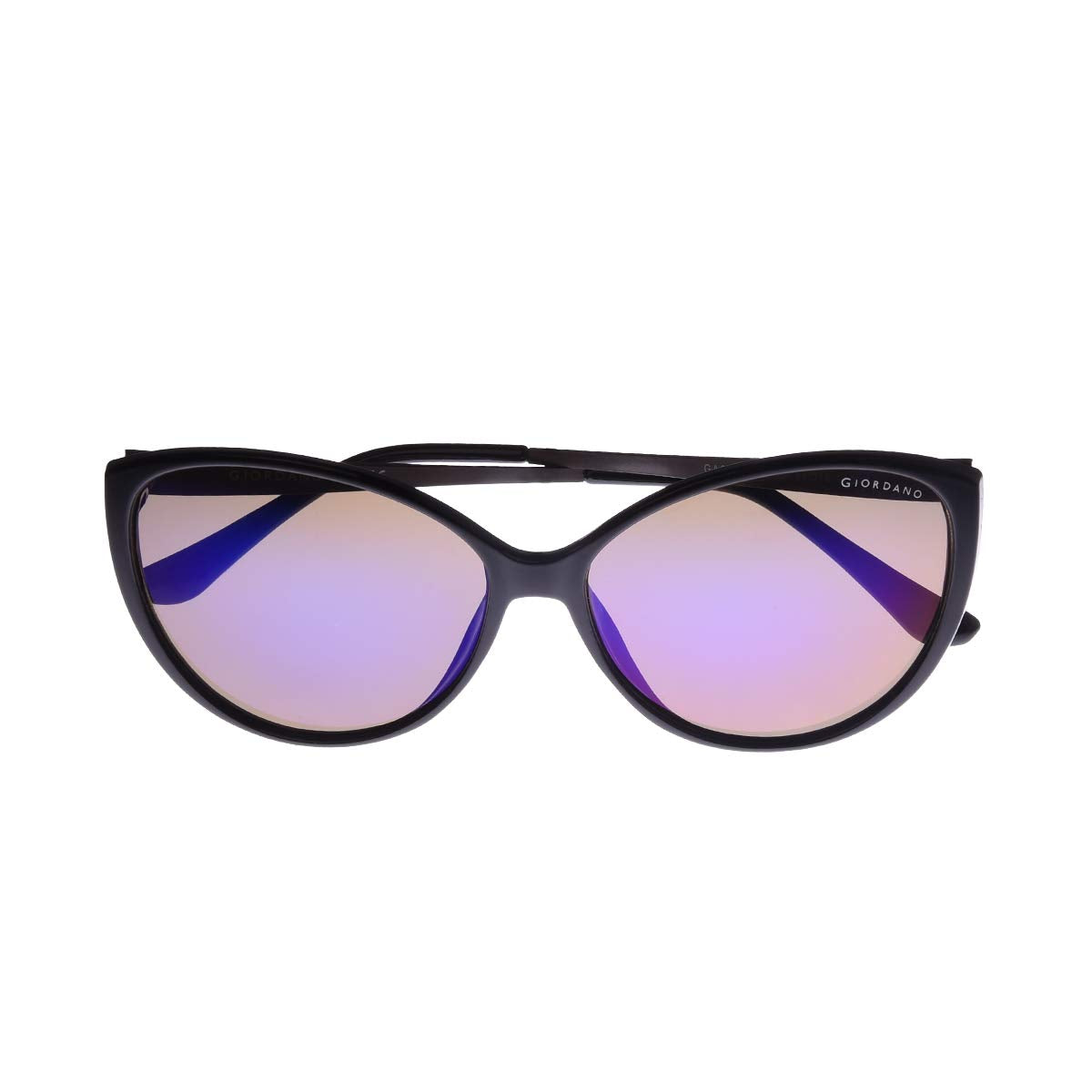 Giordano UV Protected Cat Eye Women's Sunglasses (GA90195C95, 58mm, Medium, Black Color Lens)