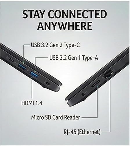Acer TravelLite Thin Laptop AMD Ryzen 5 7430U (6-Core) |8GB RAM, 512GB SSD | 14" Full HD Anti-Glare Display |Privacy Shutter| Windows 11| MS Office | Metal Body | 1.34Kg | Black | 1 Year Warranty