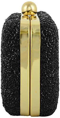 DUCHESS Handicraft Black Sequin Box Clutch for girls