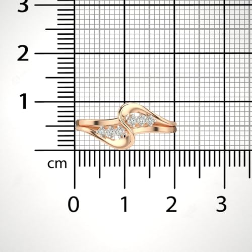 VALANOVA Sterling Silver & Certified Lab Grown Diamond 0.07cts | Ring For Women/Girls | Stylish & Elegant | VGR0166A | Ring Size: 18