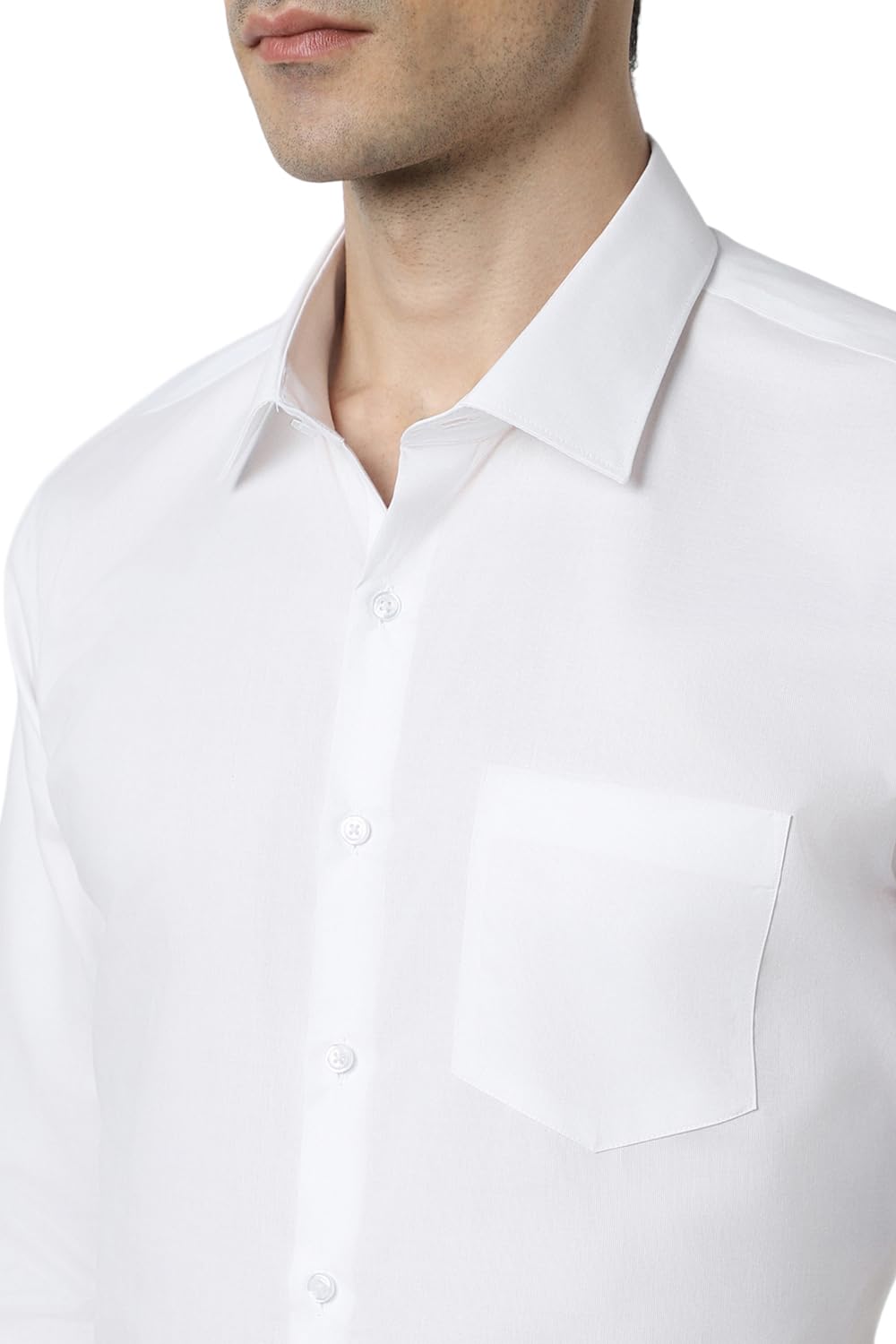 Van Heusen Men's Slim Fit Shirt (VHSFFSLBA14081_Ceramic White 40)