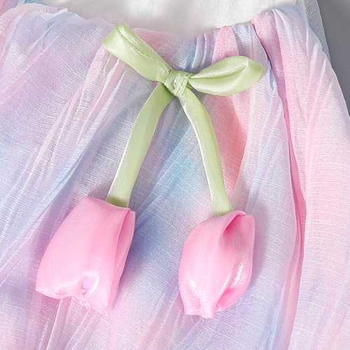 Hopscotch Girls Sleeveless Pink Watercolor Magic Bodysuit For Ages (9-12 Months)