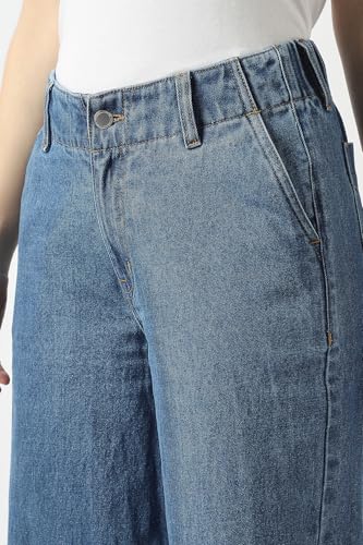 Women Blue Mid Wash Jeans