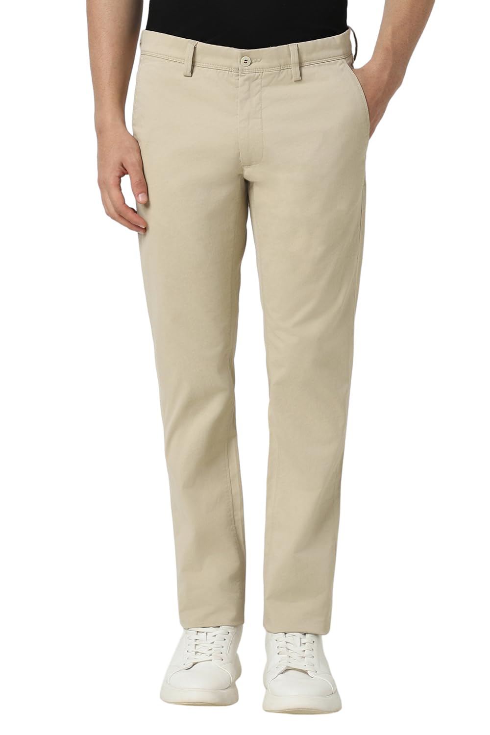 Van Heusen Men's Slim Casual Pants (VSTFUSLPF28524_Beige