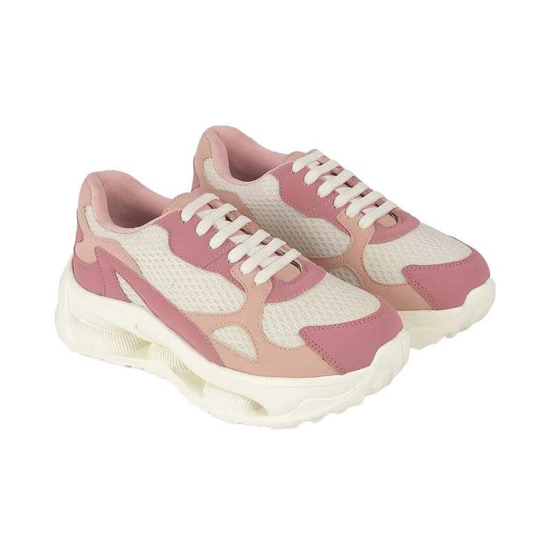 tresmode Sewd Pink Women's Sneakers in Size 5 UK / 38 EU