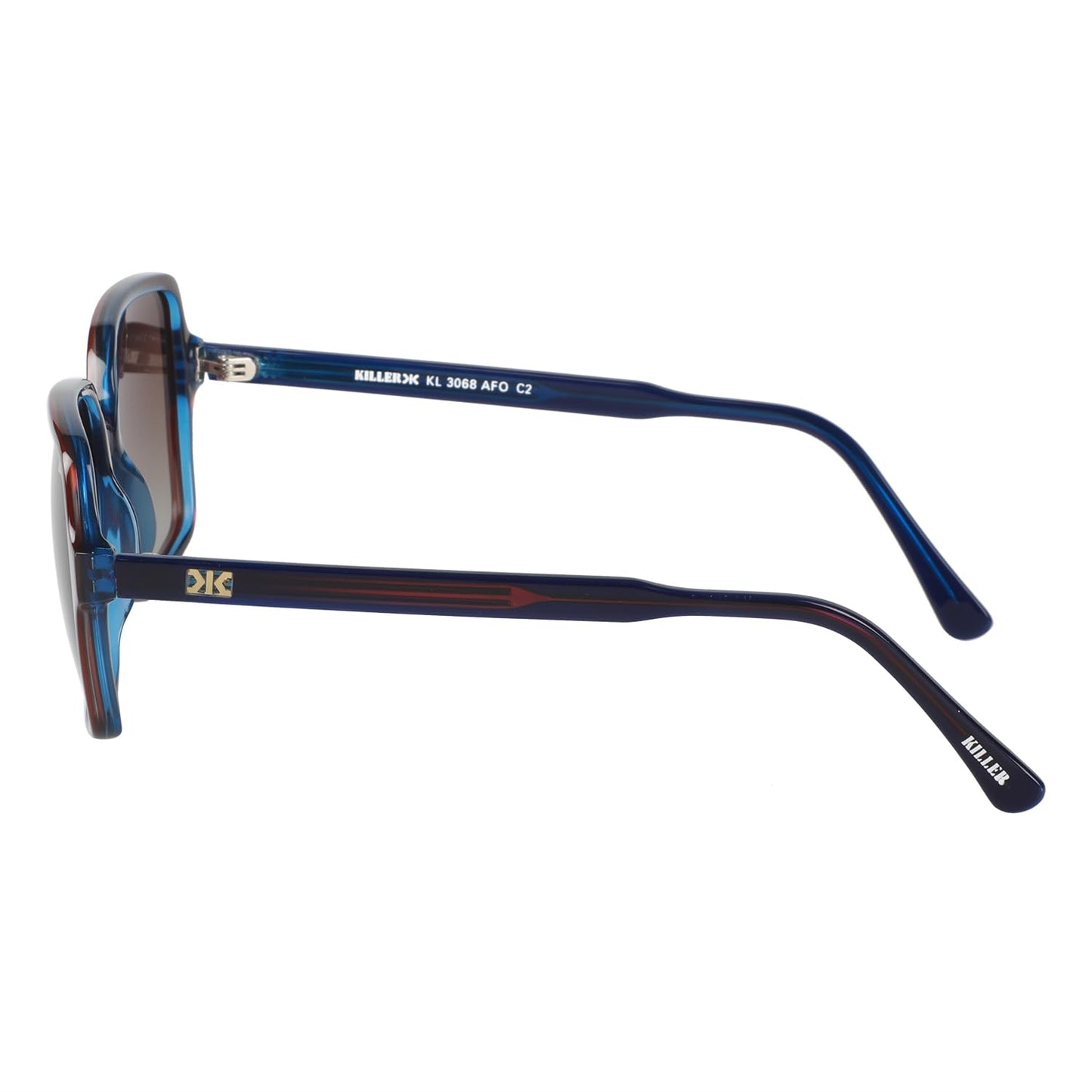 KILLER Women Sunglass - Round Shaped Polycarbonate Lens Sunglasses For Women & Girls (KL3068AFO), Color - Frame - Brown, Lens color - Grey