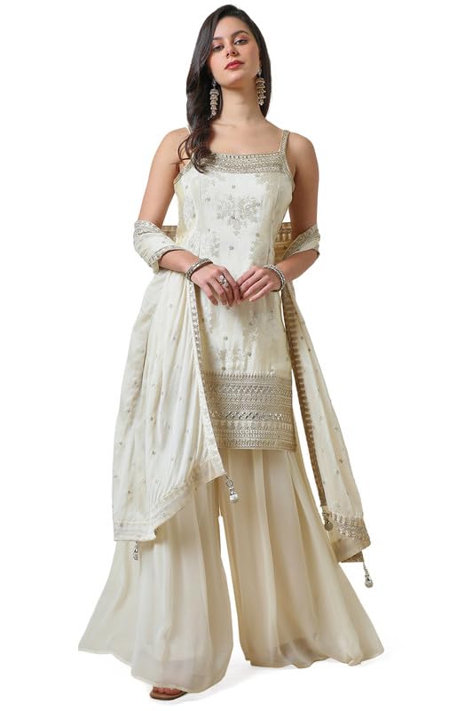 Soch Women's Tissue Salwar Suit (OWA4CD21030C_Off White