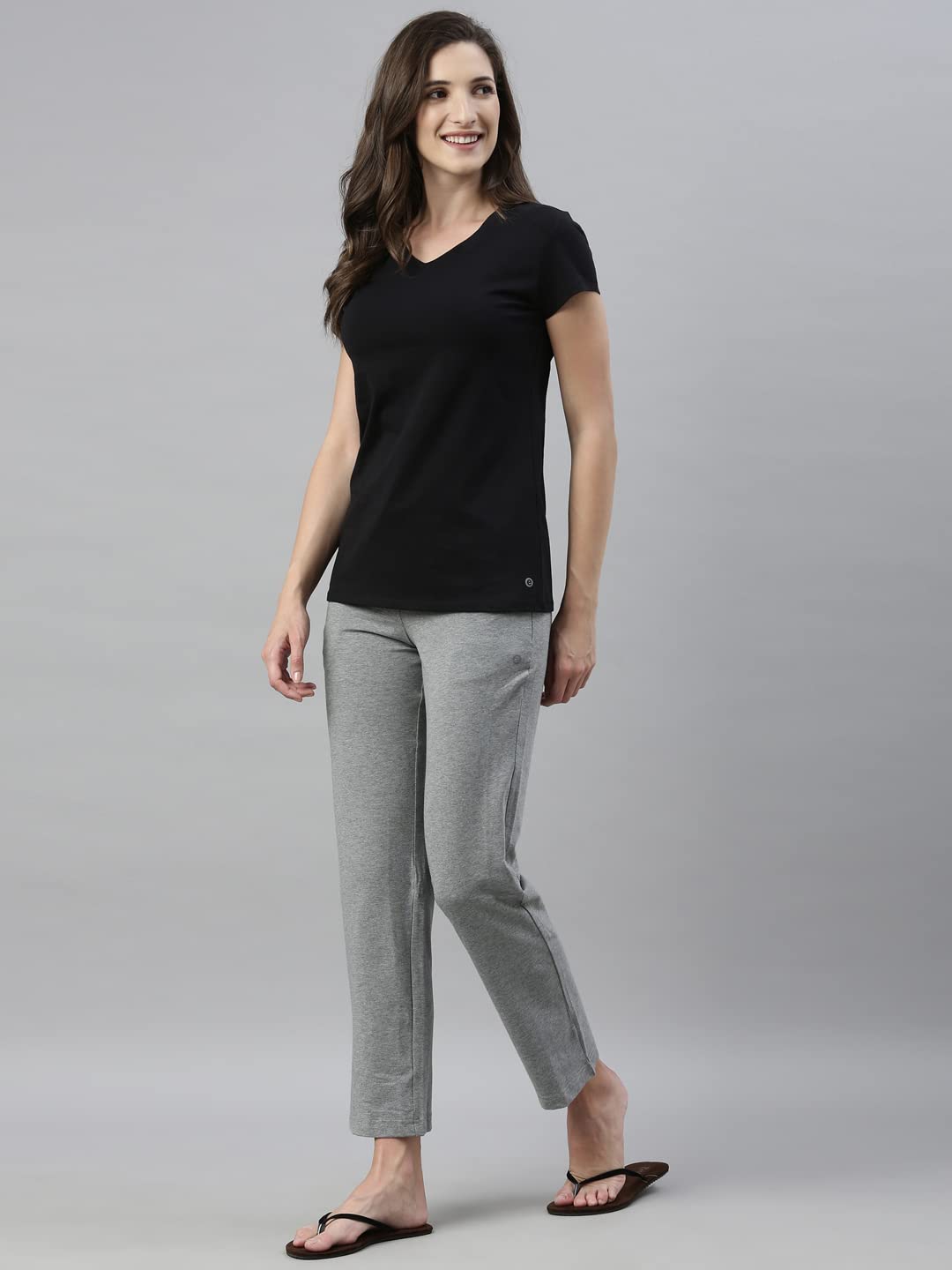 Enamor Essentials E014 Women’s Slim Fit Stretch Cotton Lounge Pants