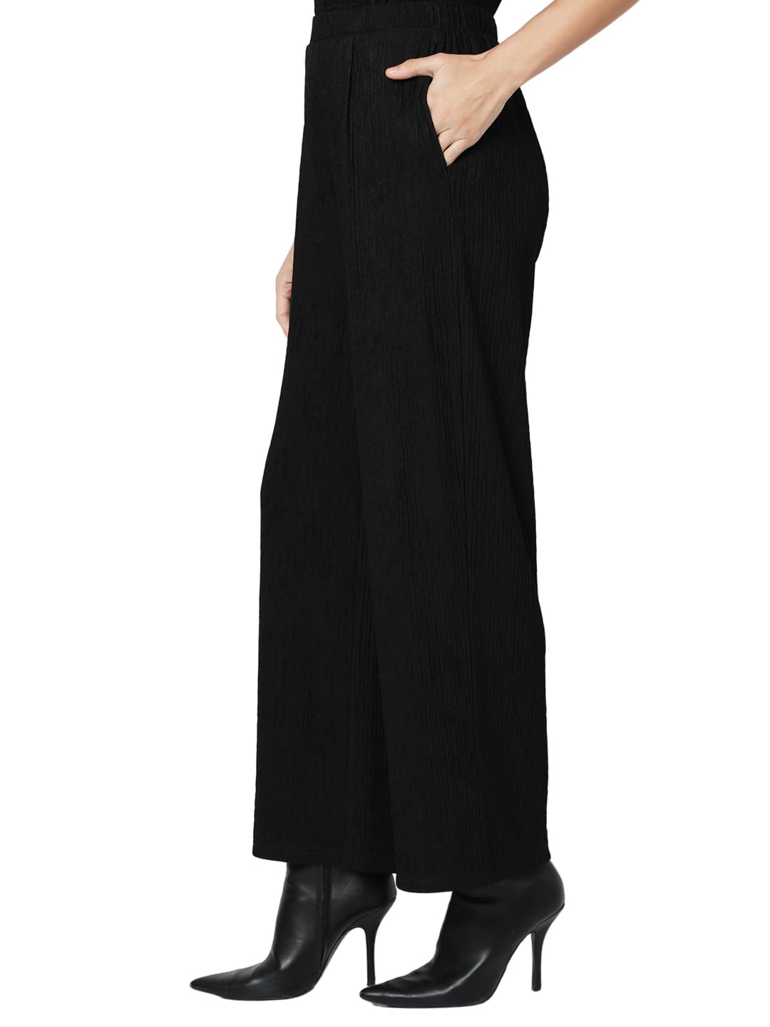 VERO MODA Women's Straight Fit Black Pants