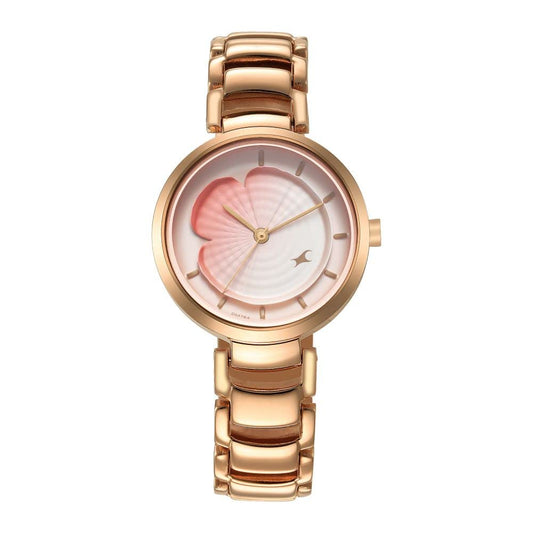 Fastrack Uptown Retreat Quartz Analog Pink Dial Metal Strap Watch for Girls-NS6277WM01/NT6277WM01