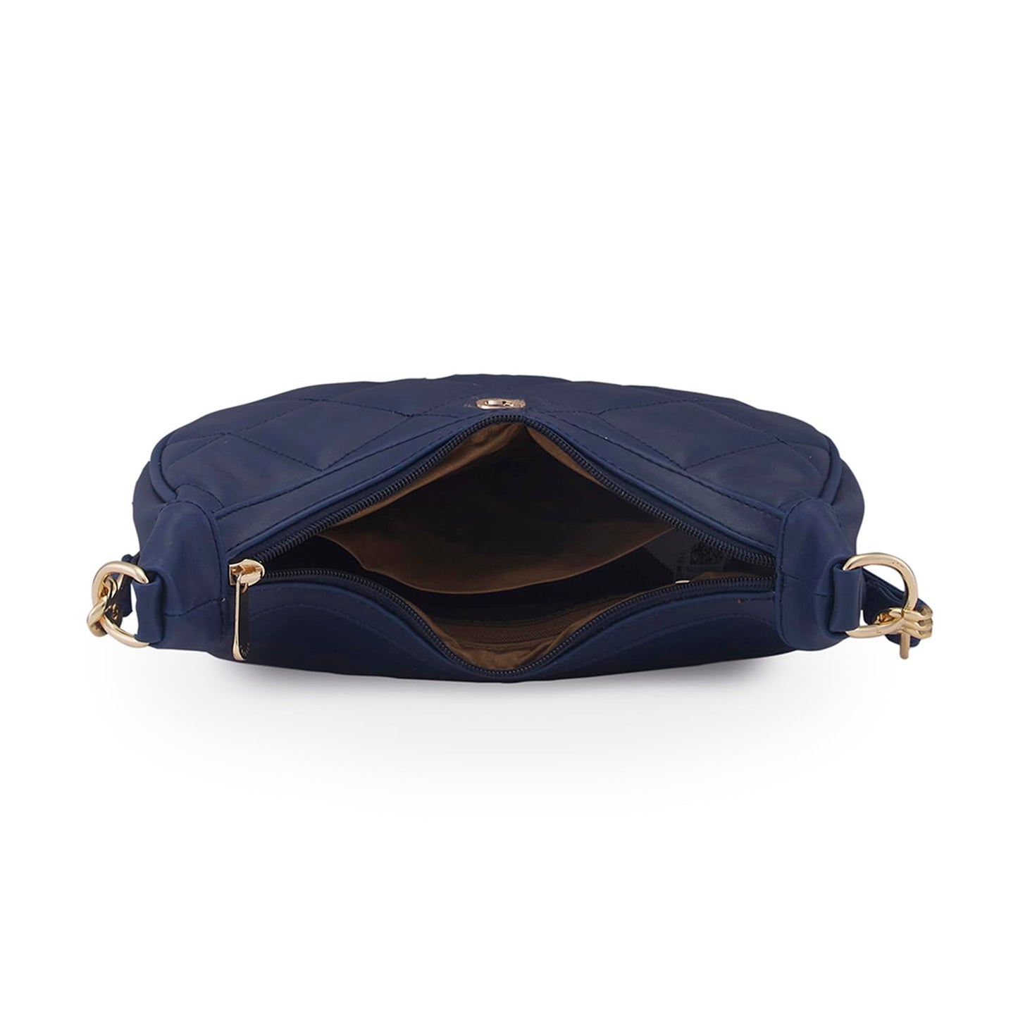Caprese Charlot Baguette, Navy-Medium | Sleek Handbag for Women with Animal Print | Secure Top Zip | Perfect for Casual & Daily Use