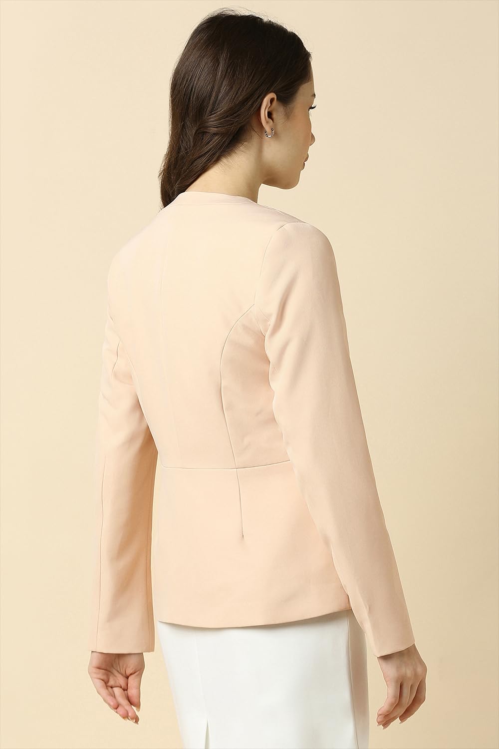 Allen Solly Women's Blazer (AHBZWRGFI19090_Beige