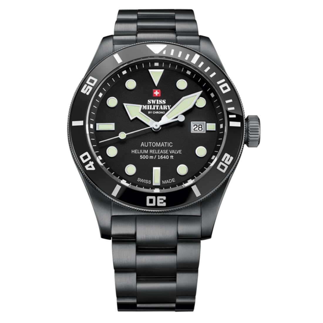 Swiss Military by Chrono Analogue Black Dial Men's Watch-SMA34075.04