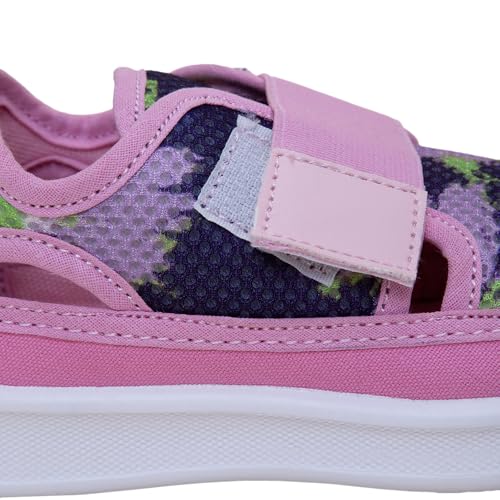 Hopscotch Girls Mesh Printed Round Toe Sneakers in Pink Color,UK:12