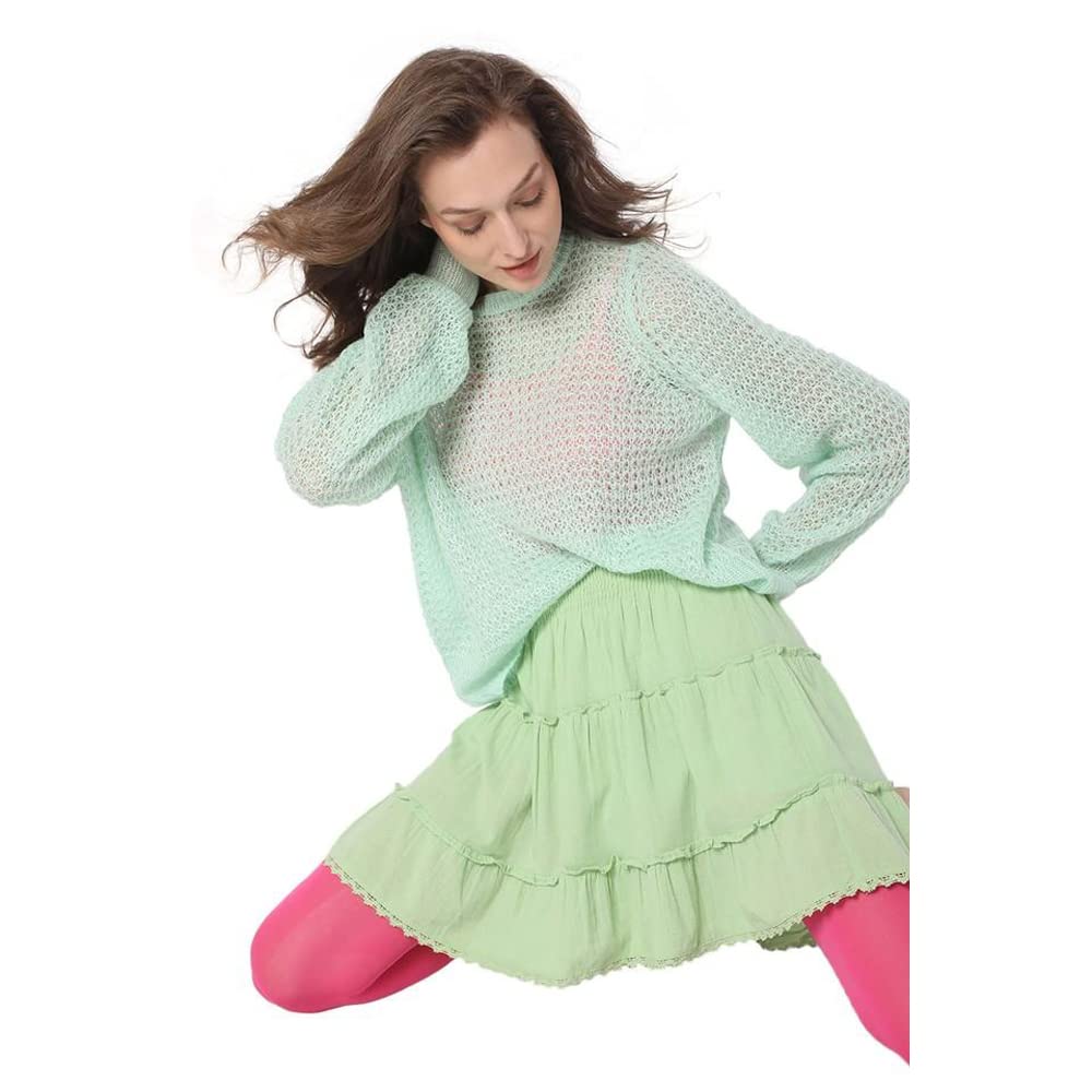 VERO MODA Cotton Western Skirt Green