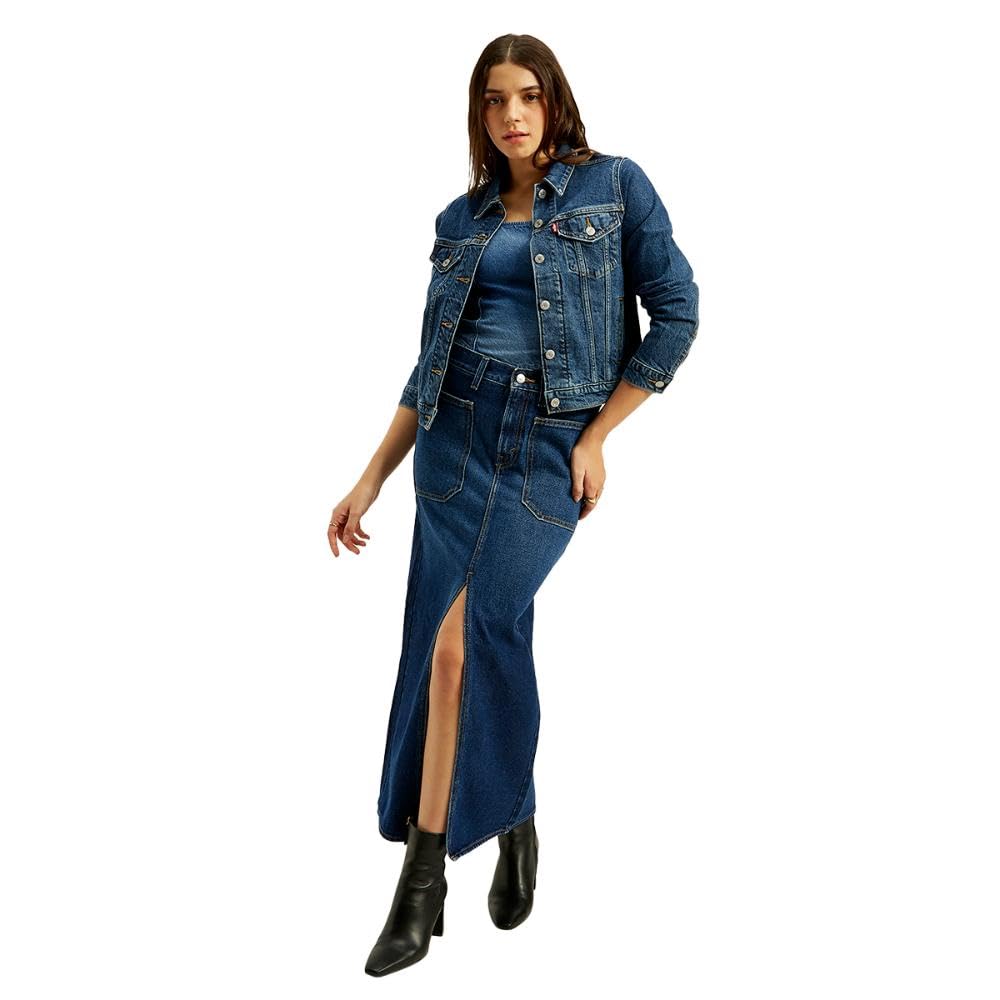 Levi's Cotton Western Skirt Blue