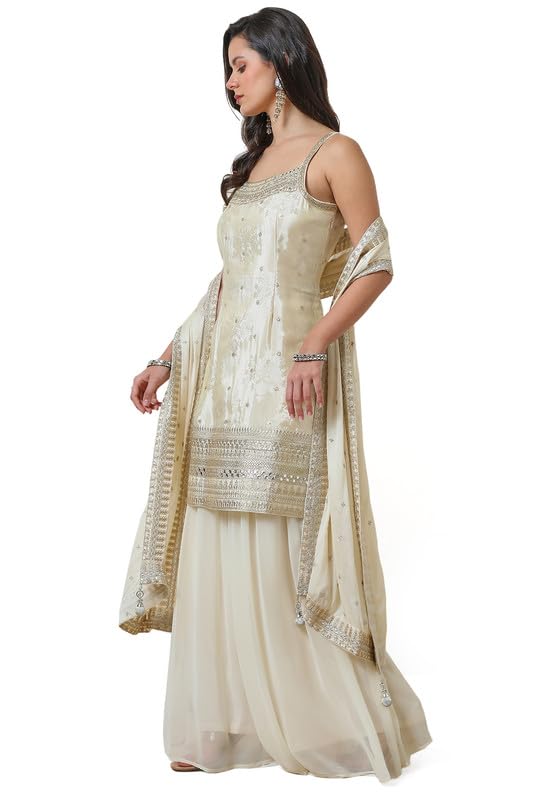 Soch Women's Tissue Salwar Suit (OWA4CD21030C_Off White