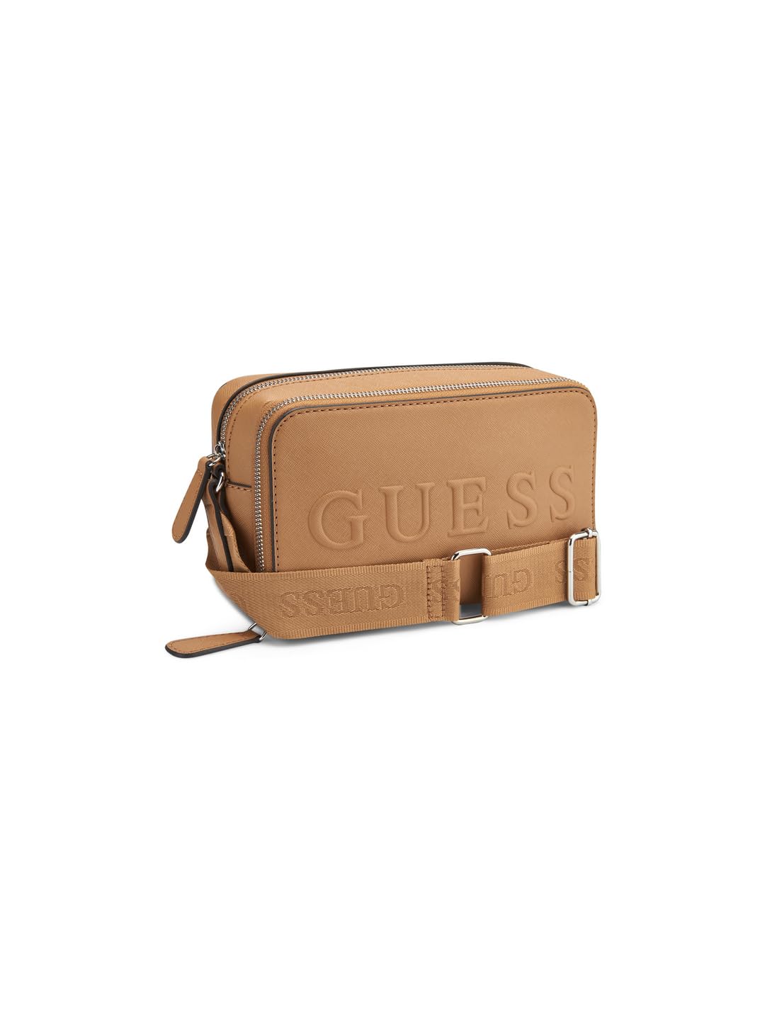 GUESS Camel Solid Haddington Mini Crossbody Bag