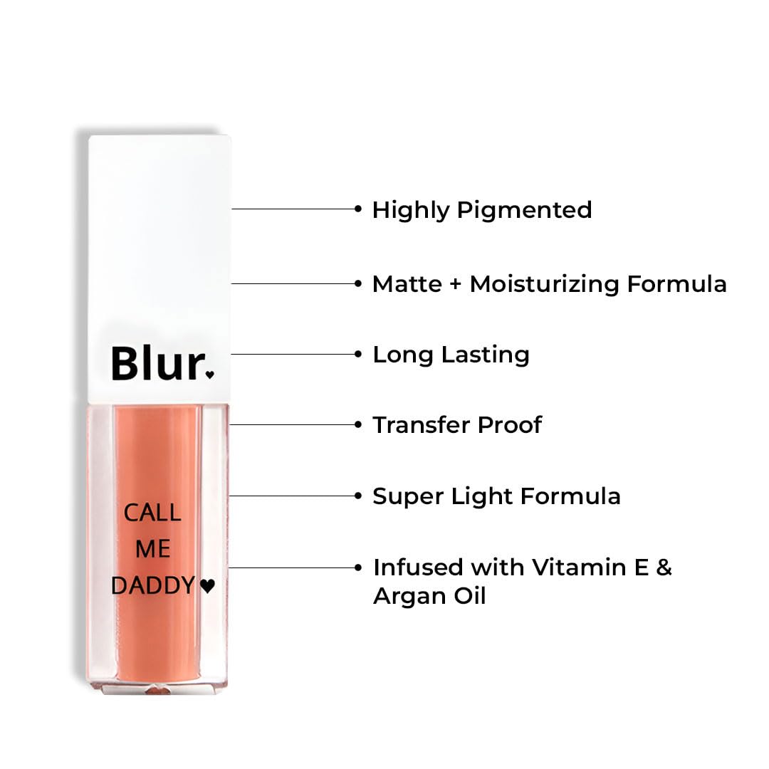 Blur India Mini Call Me Daddy Liquid Lipstick Combo Pack of 2 – Deep Brown & Deep Pink | High Pigment Matte Lipsticks (2.5ml Each)