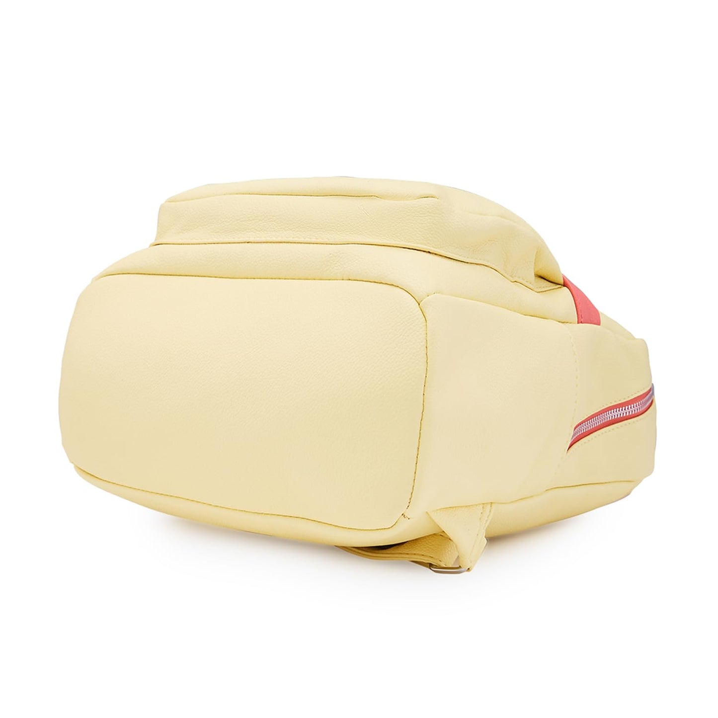 Caprese Sia Fashion Backpack Light Yellow Chic Backpack with Multiple compartments, Front/Side Pockets, Ideal for College, Travel and Daily use