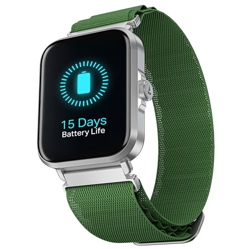 boAt New Launch Storm Infinity w/15 Days Extensive Battery fueled by Huge 550mAh Battery, Fast Charge, Sports Strap,1.83”(4.65cm)HD Display, Functional Crown Smart watch for Men & Women (Sports Green)