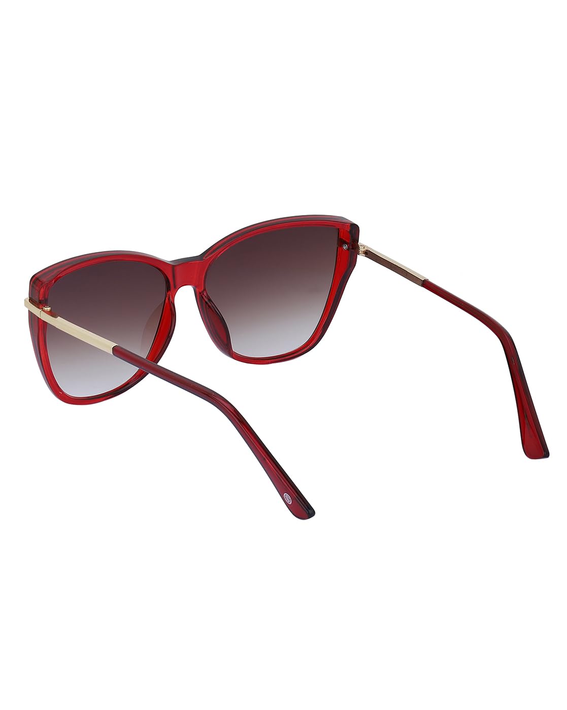 Red and Gold Toned UV Protected Lens Cat Eye Sunglass for women