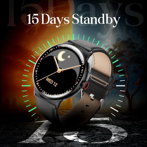 itel Unicorn Smartwartch with Single chip BT Calling, 1.43" AMOLED Display, 500 Nits Brightness, Rotating Crown, IP68 Waterproof, 200+ Watch Faces, 100% Charging Approx 70 mins (Dark Chrome)