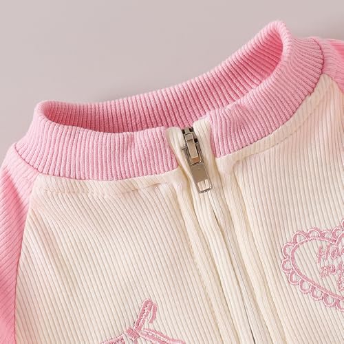 Hopscotch Girls Pink Full Sleeves 2-Pc Bow Applique Pant Set For Age (5-6 Years)