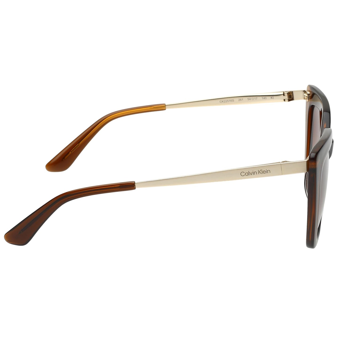 Calvin Klein|Brown Full Frame Cat-eye Sunglasses|100% UV Protected (Uv 400) Brown Gradient Faded Lens|Women's|Medium|CK 22516 261 54 S