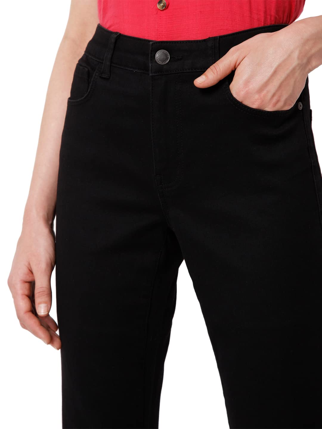 VERO MODA Women's Bootcut fit Black Classic Jeans_30
