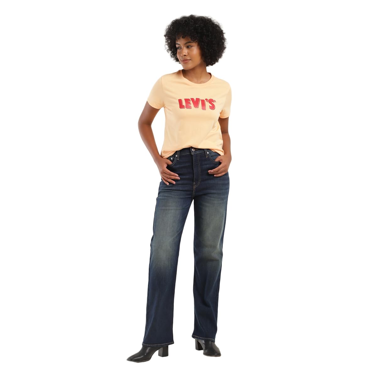 Levi's Women's Straight High Rise Jeans (A7092-0012_Blue, 27