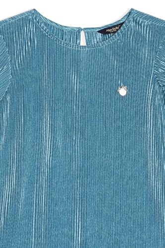 Allen Solly Girl's Regular Fit Blouse (AGTSERGFK45940_Blue