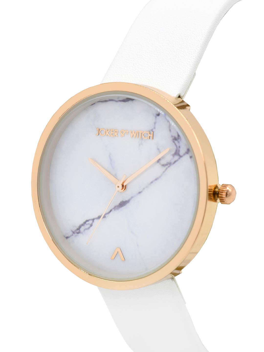 Joker & Witch Women Hailey 36mm White Dial 18mm Faux Leather Watch