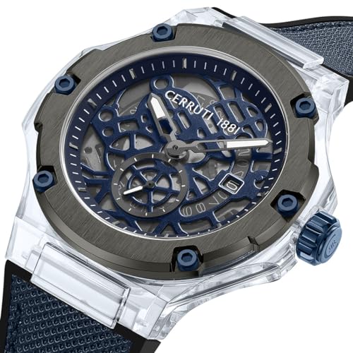 Cerruti 1881 Watch for Men with Black Dial in 52 MM, strap