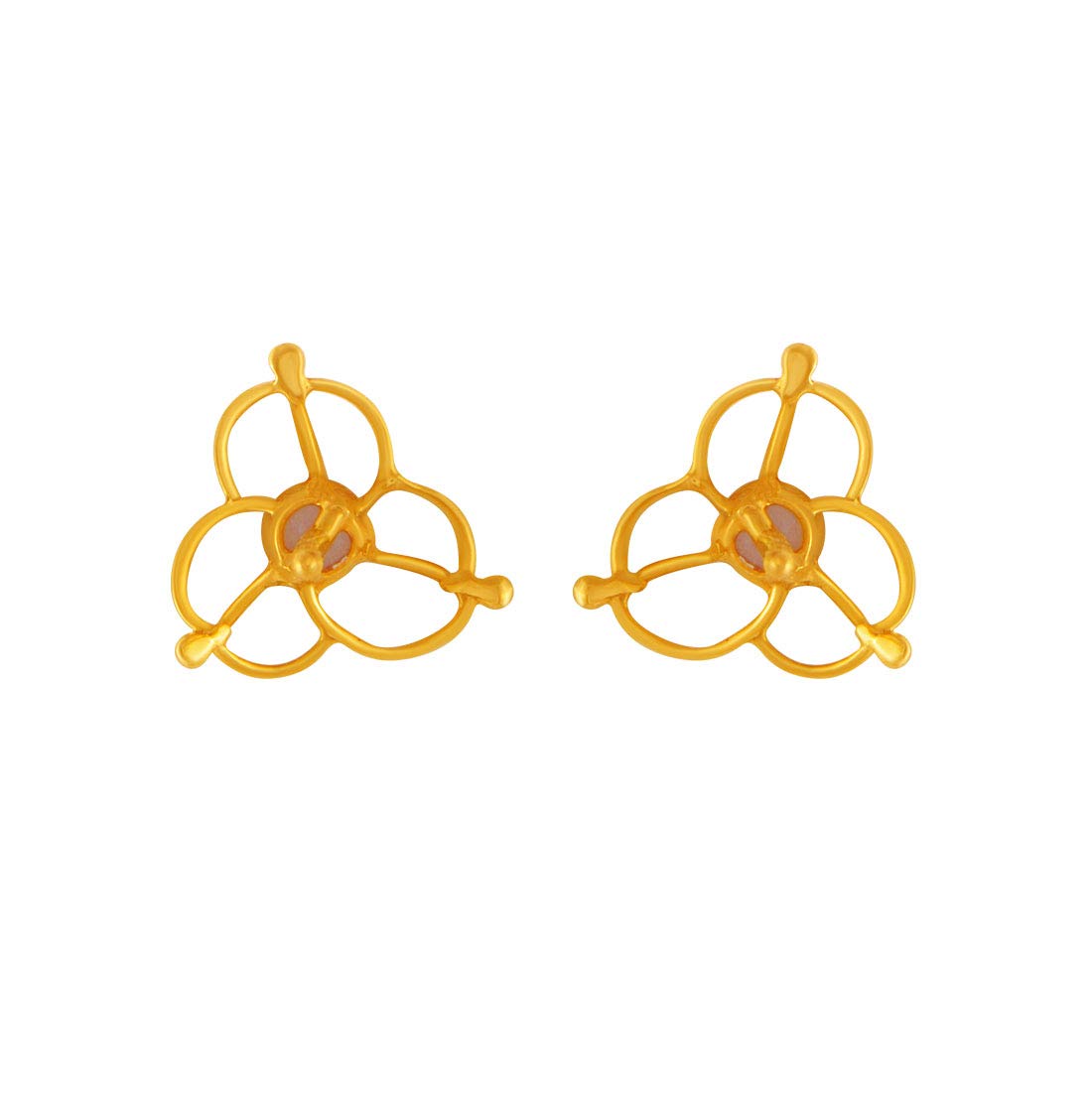 P.C. Chandra Jewellers 14KT Yellow Gold Stud Earrings for Women - 0.72 Grams