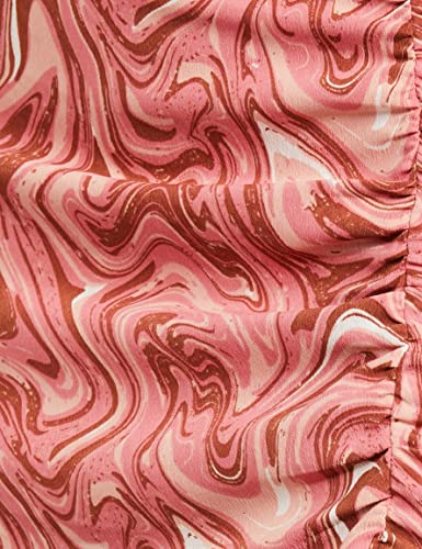 Marie Claire Polyester Women Georgette Western Midi Skirt Peach, Large